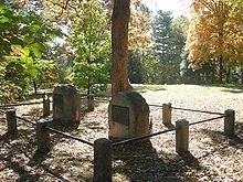 Monuments to Stevens and Kearny at Ox Hill Battlefield Park