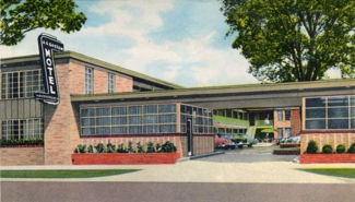 Postcard view of the motel when it first opened its doors in 1954. 