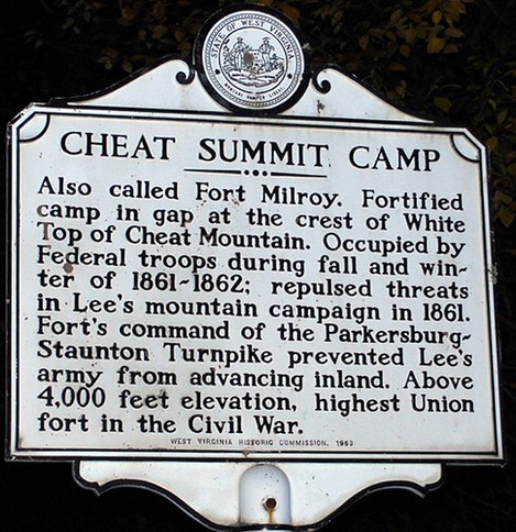 Historical marker at the site