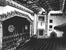 This picture of the stage was taken when the theater opened in 1927