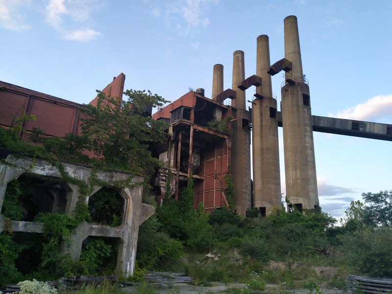 Extant smokestacks of Morgantown Ordnance Works, 2020