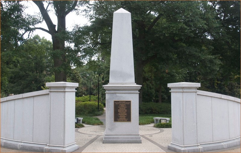 The back of the African American History Monument.