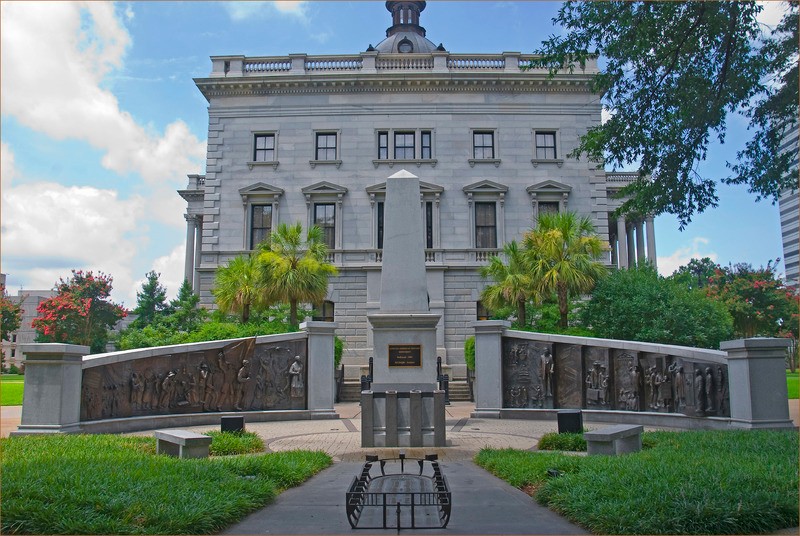 The front of the African American History Monument.