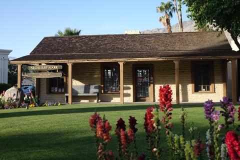 The Palm Springs Historical Society is located on The Village Green, a park-like setting located near the hotels and shops along Palm Canyon Drive. 