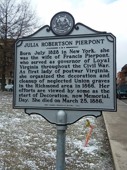 Julia Robertson Pierpont Historical Highway Marker