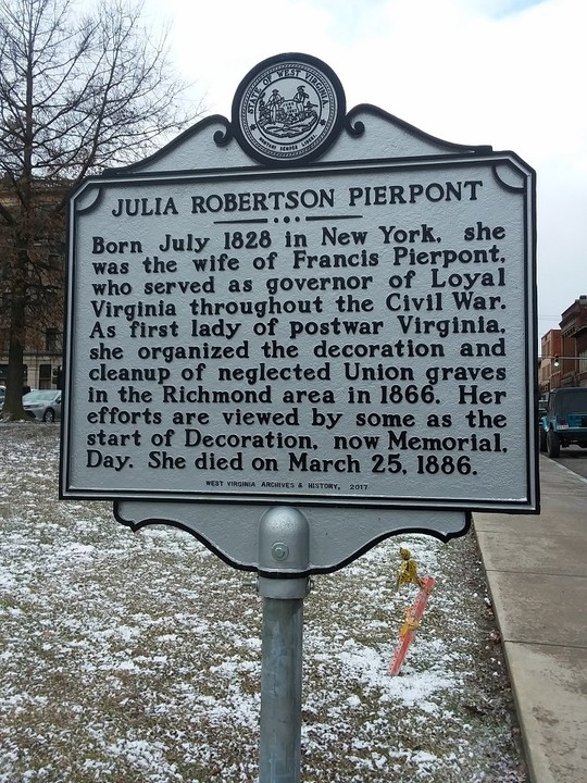 Julia Robertson Pierpont Historical Highway Marker 