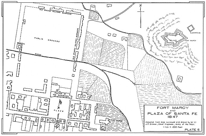 Map displaying location of Fort Marcy