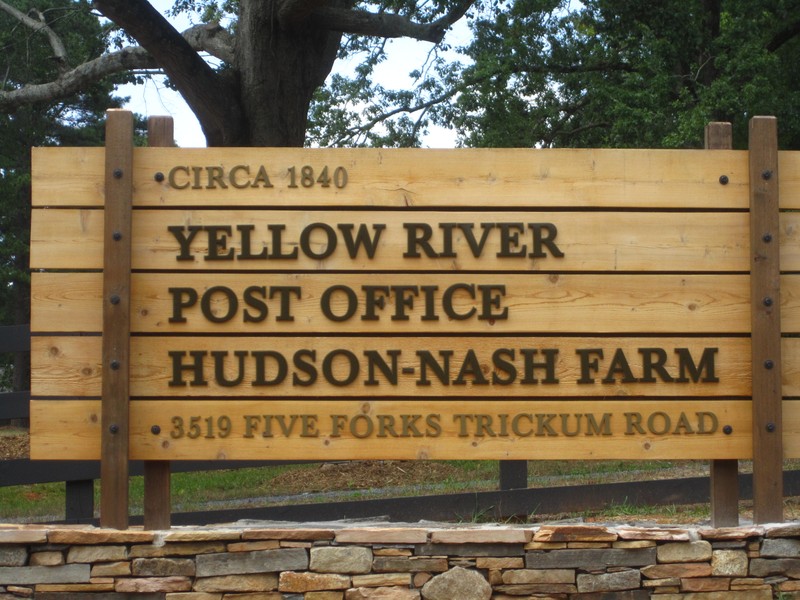 Yellow River Post Office Sign