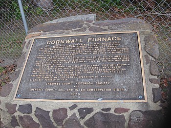 A plaque of the site that explains the Furnaces' significance.