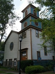 A modern look at the St James AME Zion Church. 