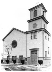 An old photo of the church taken sometime possibly during the 1960s. 