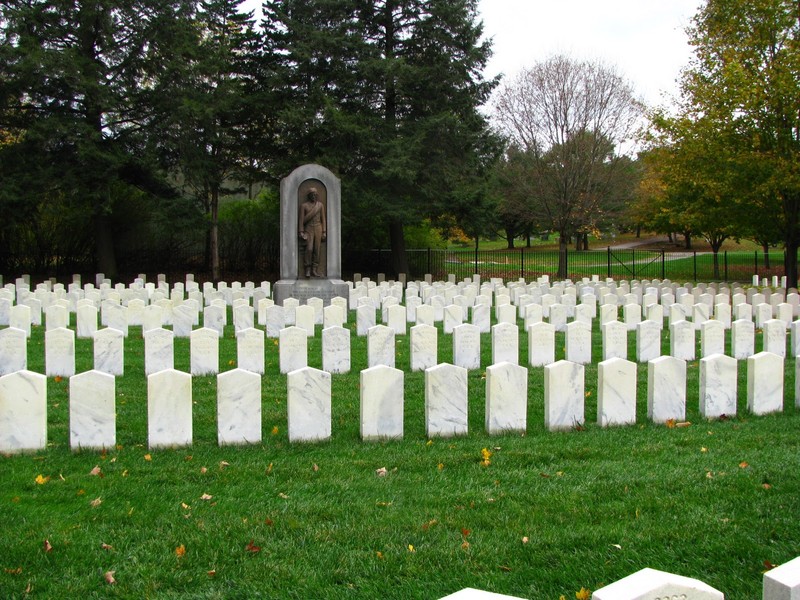 A general overview as to the amount of soldiers buried at the Woodlawn Cemetery. 