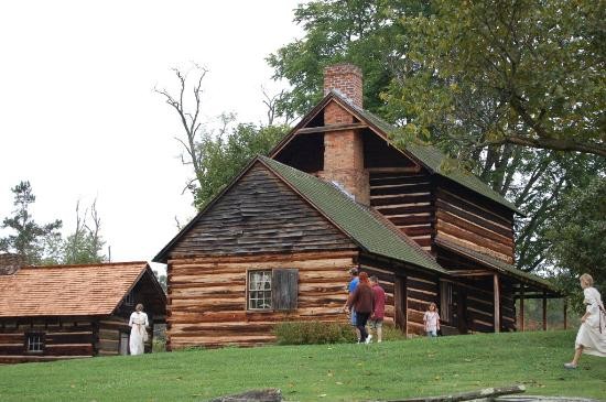 A Modern look at the right side of the Vance House.