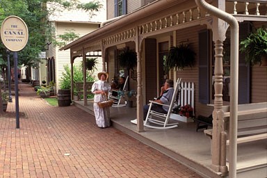 A photo taken of one of the stores inhabiting the village.