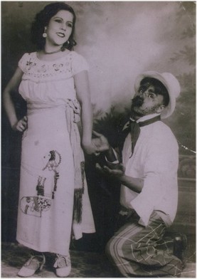 Sister and brother, Aida and Manuel "Manolo" Garcia are shown in costume from one of their dance routines. 