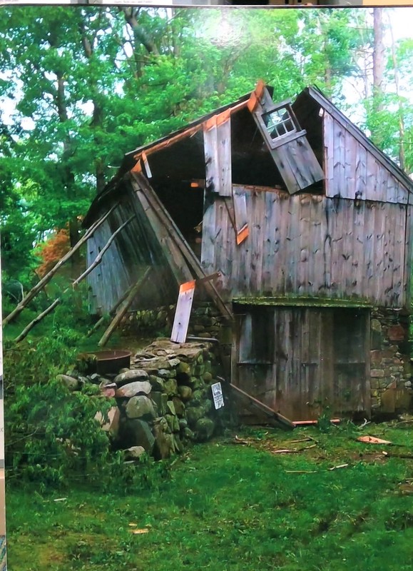 The Dickerman/Talmadge Cider Barn was so damaged in the 2018 storm that it was dismantled to prevent injury. Once the foundation has been secured, it will be reassembled.