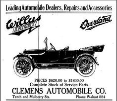 Near "Auto Row" was many of the 20 automobile dealers that were in Des Moines by the early 1920s, including Clemens Automobile Company. This ad comes from the 1916 Des Moines City Directory