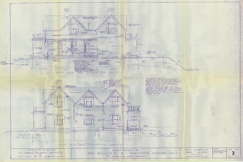 Renovation plans made by architects Paul Vaughn and John R. Shawver of Charleston.