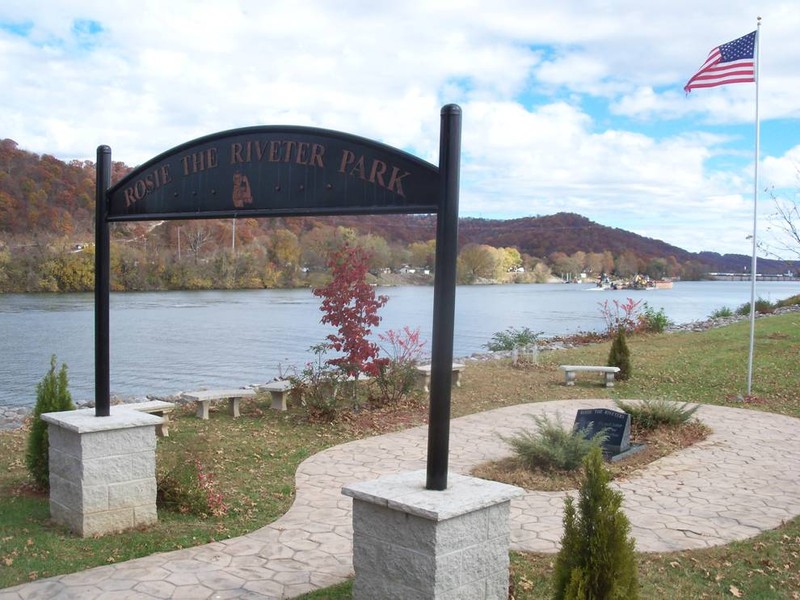 Rosie the Riveter Park is  is at the east end of Roadside Park in St. Albans