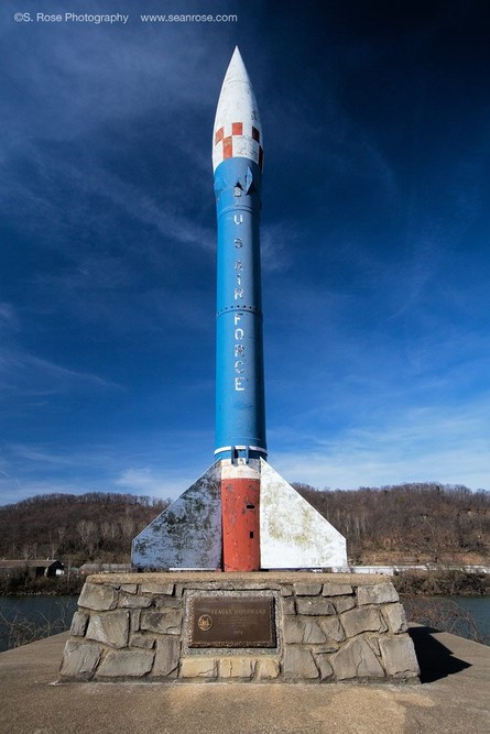 Yeager monument nearby, dedicated to General Chuck Yeager is at the east end of Roadside Park in St. Albans