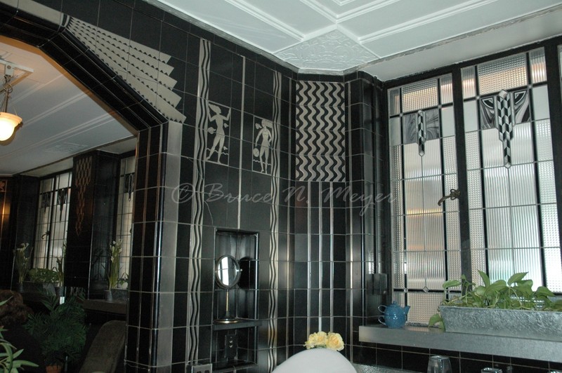 The combination of art deco and ancient Egyptian influences are seen in the design of this second-floor spa from 2012.  