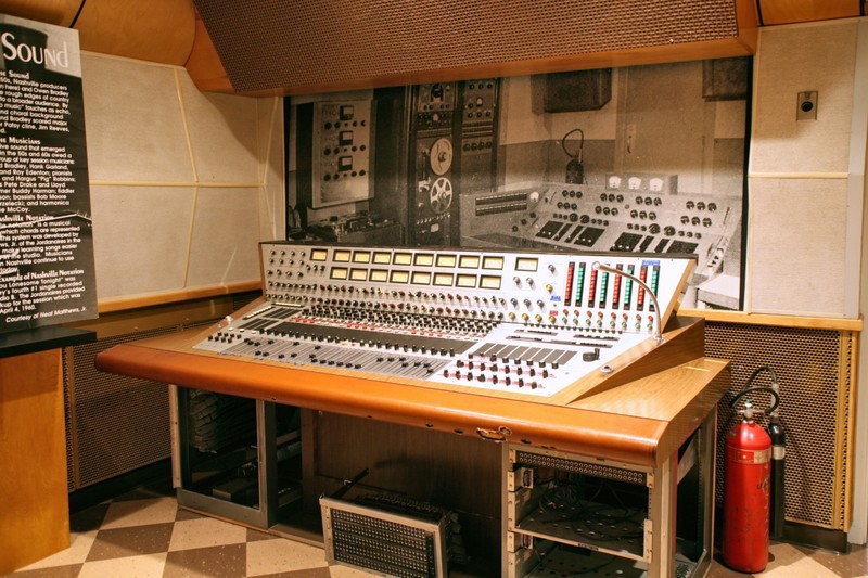 The historic equipment in the mixing booth allows tour guides to provide a more authentic view of the studio and show guests how music was recorded during the 1970s. 