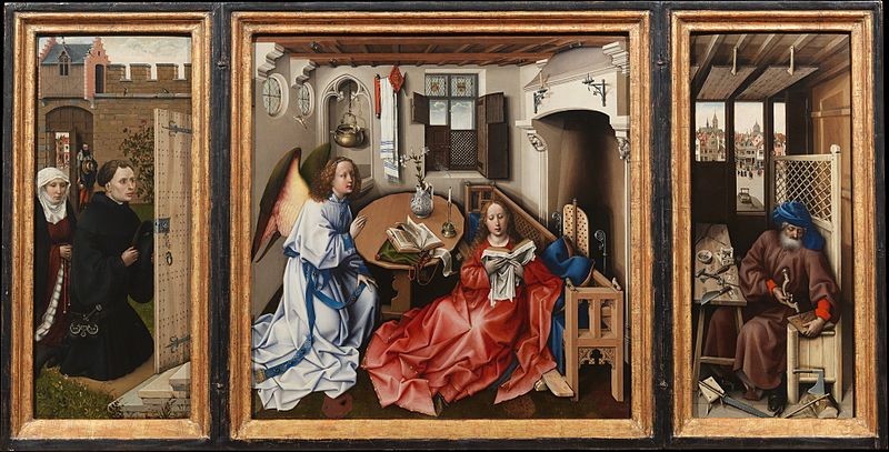 Robert Campin's Mérode Altarpiece, one of The Cloisters most famous painted works.