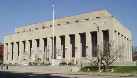 The Soldiers Memorial in downtown St. Louis. 