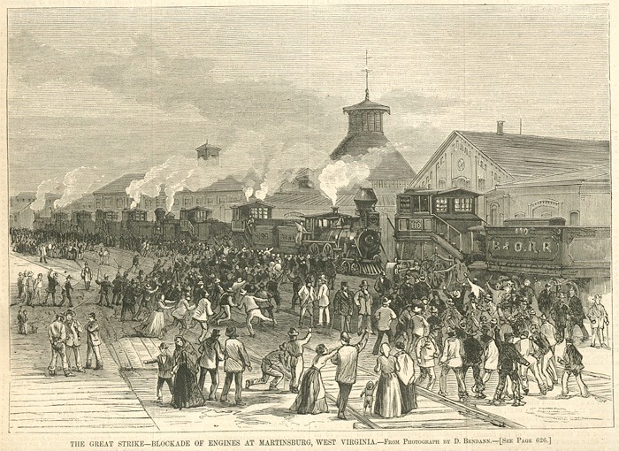 Depiction of the strike in Martinsburg, West Virginia. 