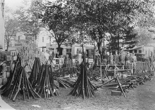 This picture shows how serious the miners were about the strike. The munitions in this picture were seized from miners after martial law was declared. 