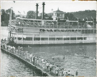 The Idlewild (Belle) in her 1931 capacity as excursion boat for Rose Island and Fontaine Ferry Amusement Parks (image from the National Register of Historic Places)