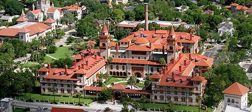 Aerial view of modern day Flagler College
