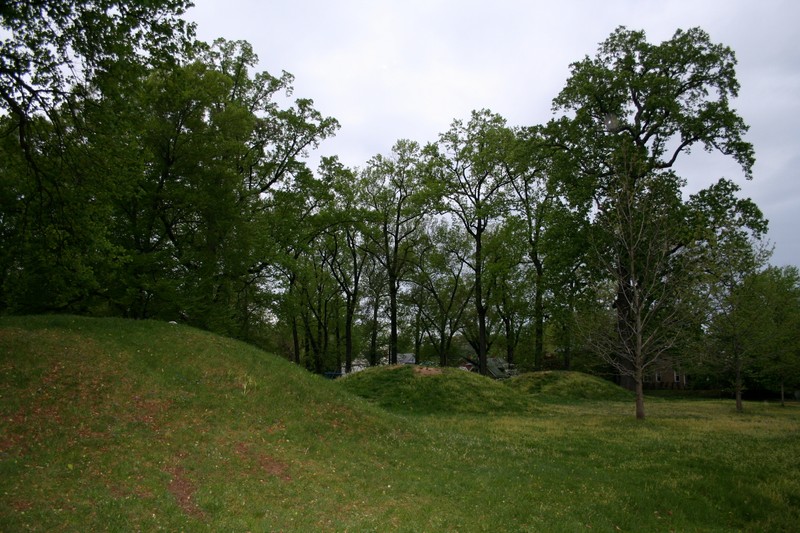 Another photo of the Adena mounds in Ashland Central Park.