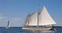 Schooner Lois McClure. One of Lake Champlain Maritime Museum's two replica ships.