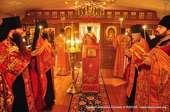 A service at the monastery 