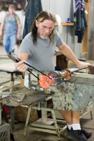 Handcrafting glass at Blenko