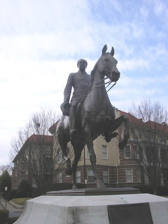 Castleman atop his horse Caroline