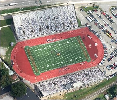 University of Charleston Stadium at Laidley Field, aerial view