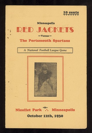 1930 Program: Spartans vs Red Jackets