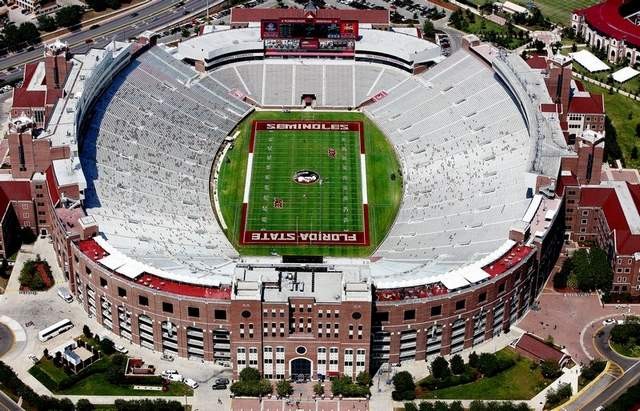 Aerial view of Doak Campbell Stadium