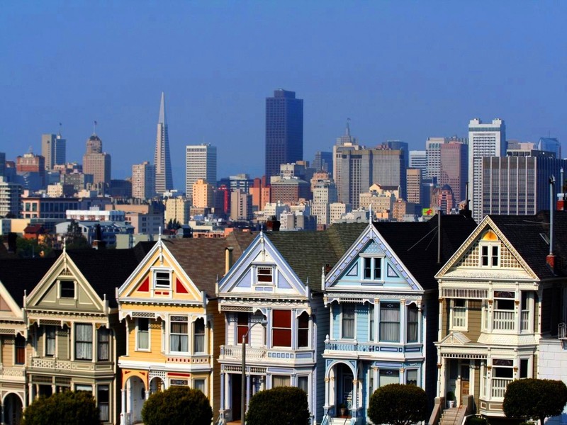 The Beautiful Painted Ladies of Alamo Square.