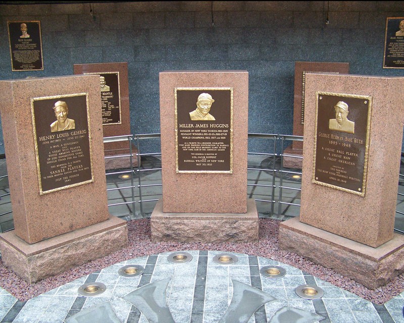 The New York Yankees unveil a granite monument to Babe Ruth. Monument Park,  located in the deep center field region of Yankee Stadium, also includes  monuments for Lou Gehrig and Miller Huggins. 