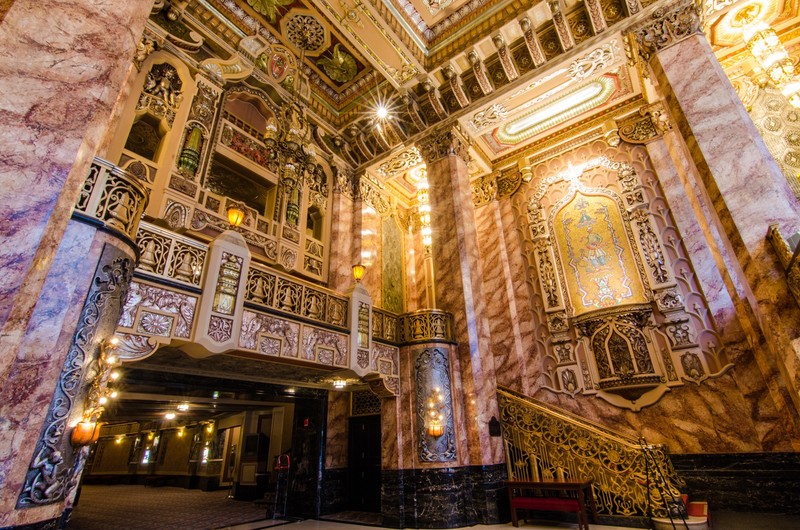 Details of the  ornate decor of the theatre, designed by Rapp and Rapp