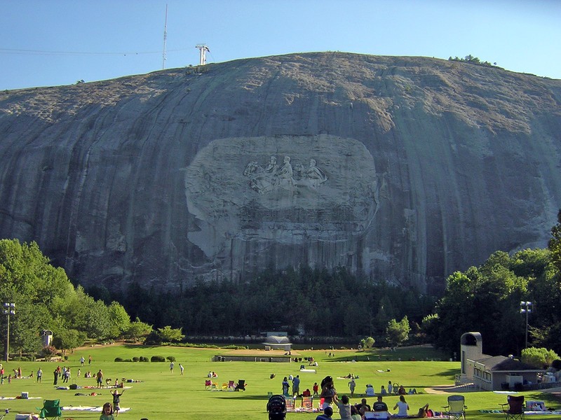 The North Face of the mountain featuring the bas-relief carving