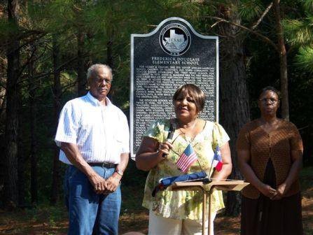 Historic marker dedication ceremony, 2010. Frederick Douglass School was built in 1920 and replaced two previous public schools for African Americans that were also at this location. The first of those schools opened in 1875.