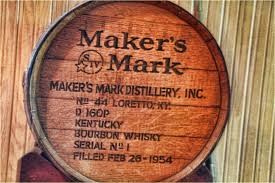 A barrel of the Makers Mark bourbon 