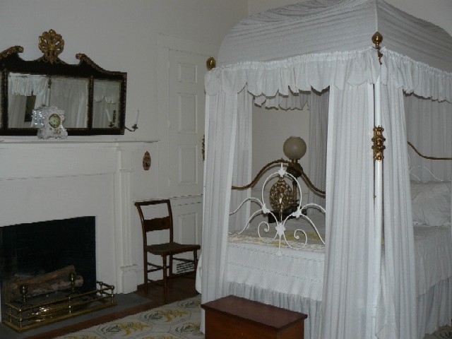 Inside the Mary Todd Lincoln House in Mary Todd's bedroom 