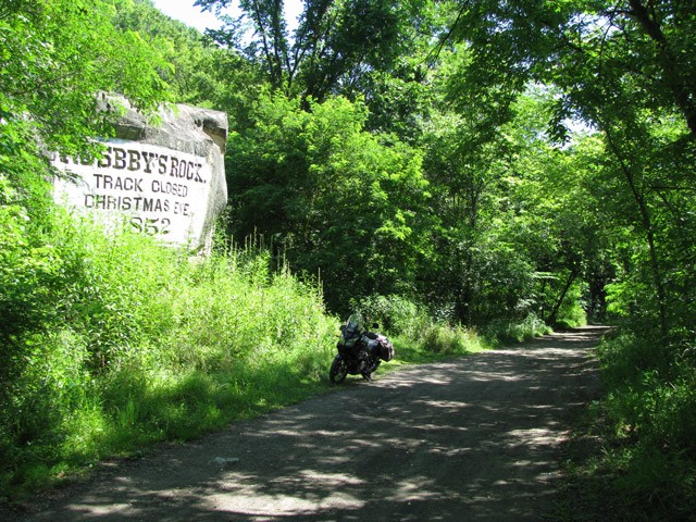 The rail tracks were removed in 1974.