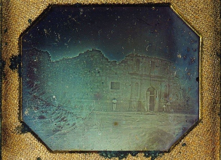 The oldest known photo of The Alamo.