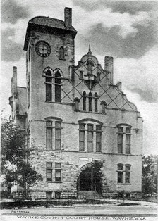 The courthouse as it was when the hanging took place. This building burned to the ground in 1921.